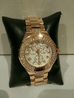 RELOJ MUJER ROSA DORADO